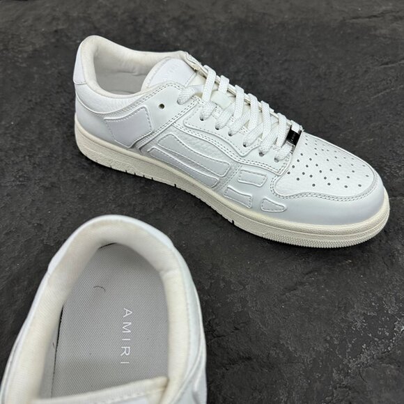 Amiri White Leather Low-Top Sneakers - Picture 4 of 9